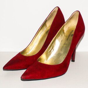 Worthington Burgundy Suede Heels